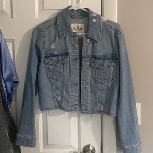 hollister cropped jean jacket